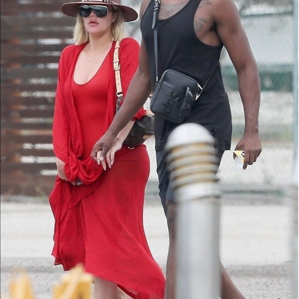 New Naked Wardrobe red nw tank midi stretchy dress - Picture 5 of 8